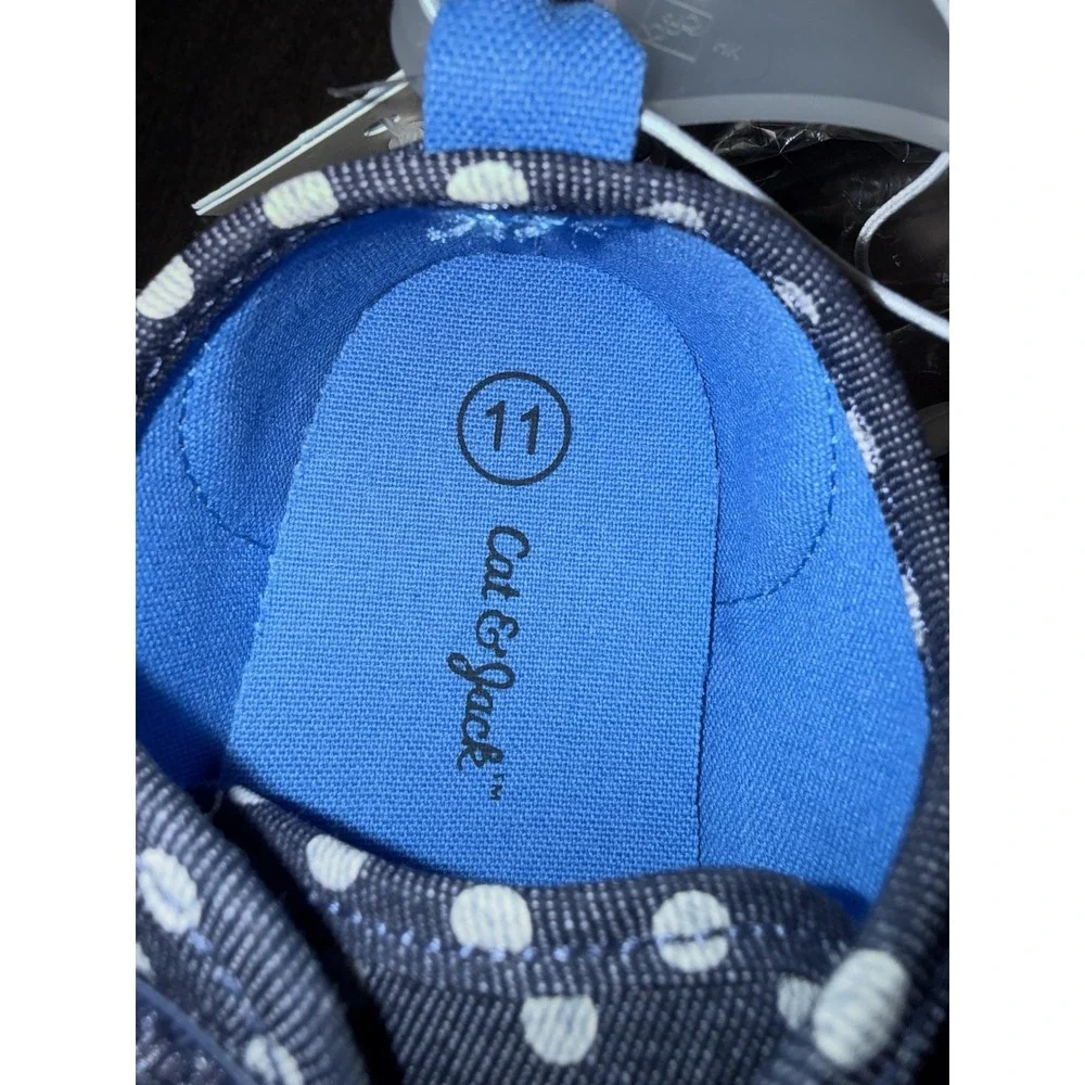 Toddler Unisex Parker Navy‎ Blue Sneakers Size 11 Hook Loop Pull On Cat & Jack